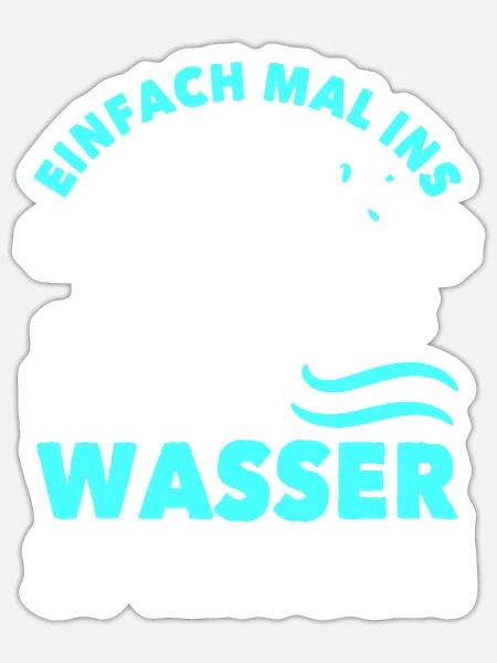 Eistauchen Winterschwimmen Eisbaden - Sticker Größe S (10 x 10 cm) - Mattweiß
