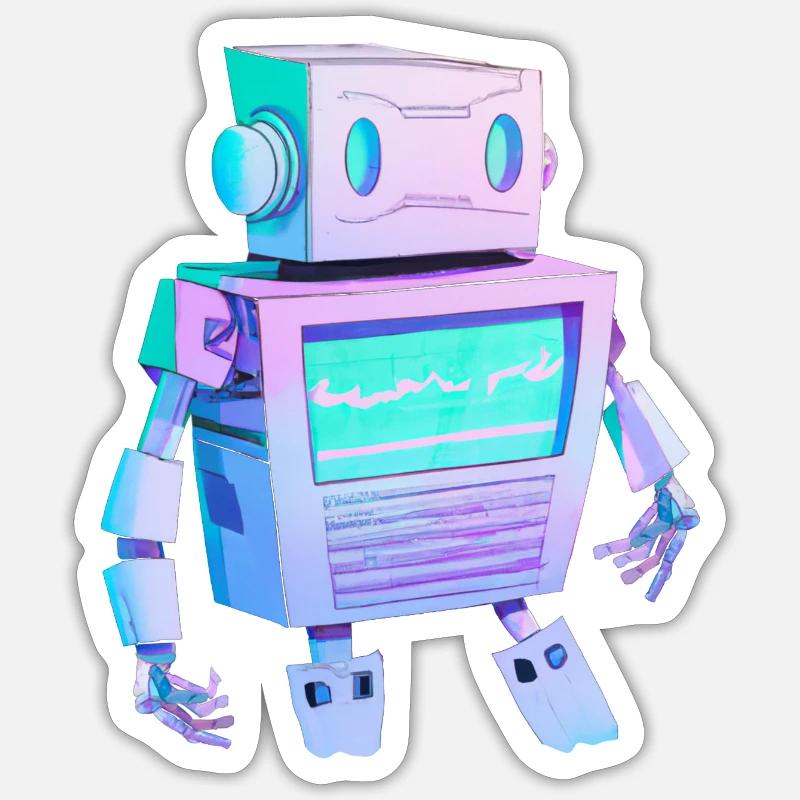 Robot Sticker taille S (10 x 10 cm)