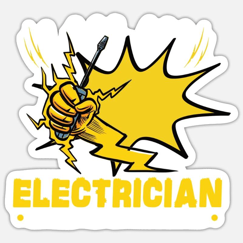 Electrician Electrical Engineer Lineman Electrical Sticker size S (10 x 10 cm)
