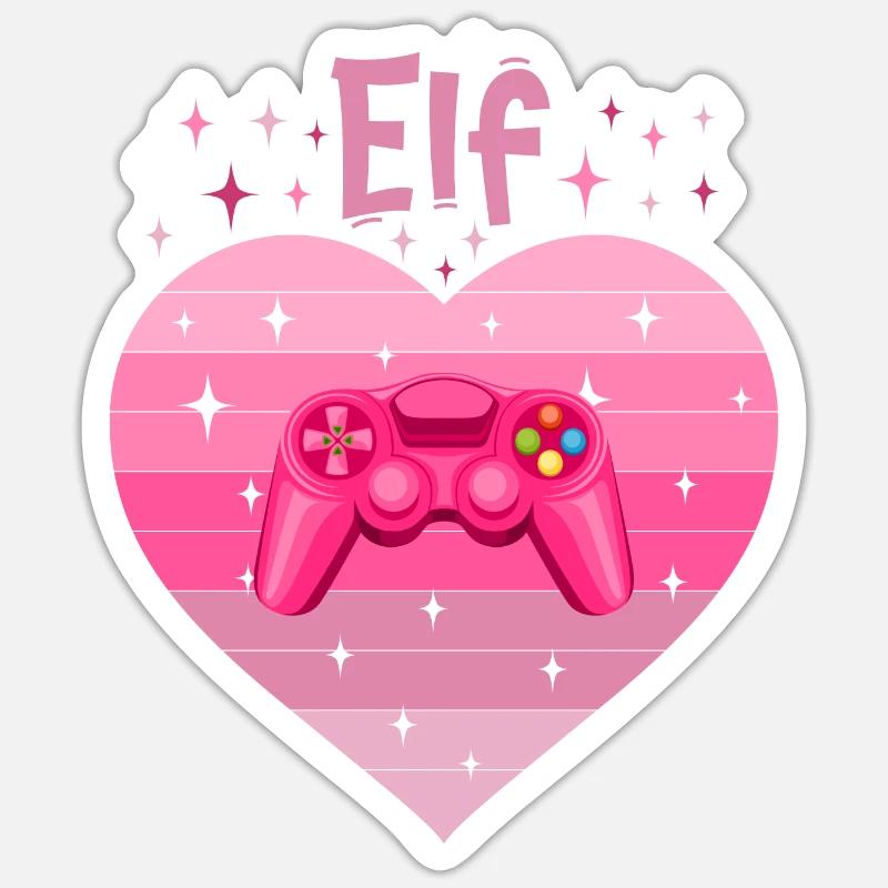 Mädchen Tochter 11. Geburstag Gaming Controller Sticker Größe S (10 x 10 cm)