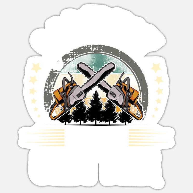 Lumberjack - Sticker size S (10 x 10 cm) - white matte