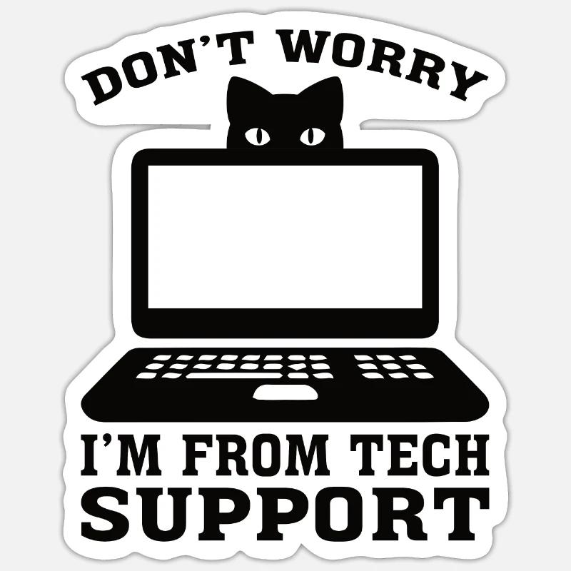Technischer Support Computer Technik IT Software - Sticker Größe S (10 x 10 cm) - Mattweiß