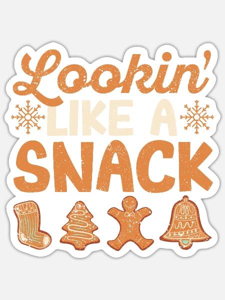Lebkuchenmann Weihnachtskeks Xmas sieht aus wie - Sticker Größe S (10 x 10 cm) - Mattweiß