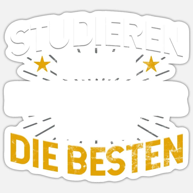 Bodenleger Studiere kann jeder - Sticker Größe S (10 x 10 cm) - Mattweiß
