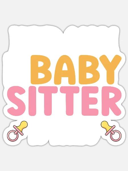 Babysitter Geschenk Babysitting Bester Babysitter - Sticker Größe S (10 x 10 cm) - Mattweiß