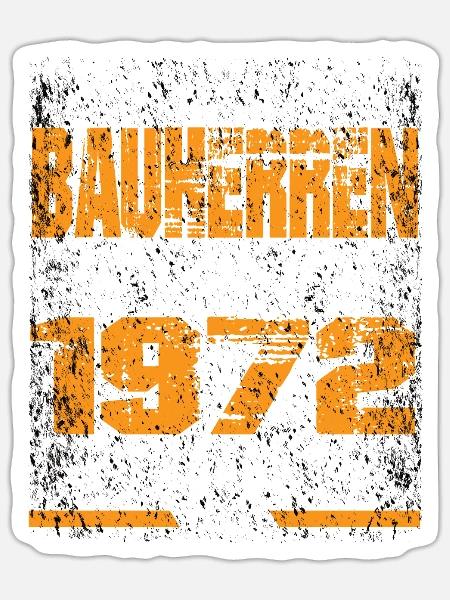 Bauherr Geburtstag Die Besten Bauherren wurden - Sticker Größe S (10 x 10 cm) - Mattweiß