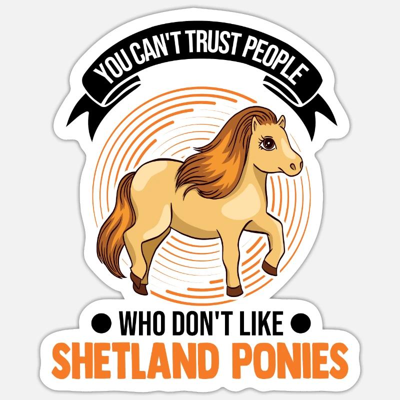 Shetland Pony Gift Shetty - Sticker size S (10 x 10 cm) - white matte