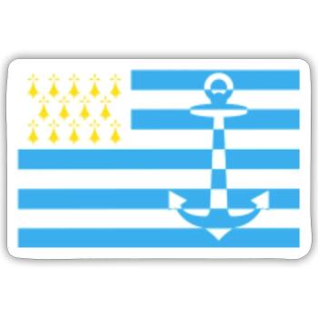 Breton Breizh Pur Beurre Heartbeat - Humour - Sticker size S (10 x 10 cm) - white matte - Front