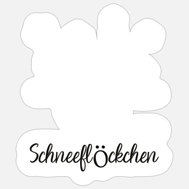Schneeflöckchen - Sticker Größe S (10 x 10 cm) - Mattweiß