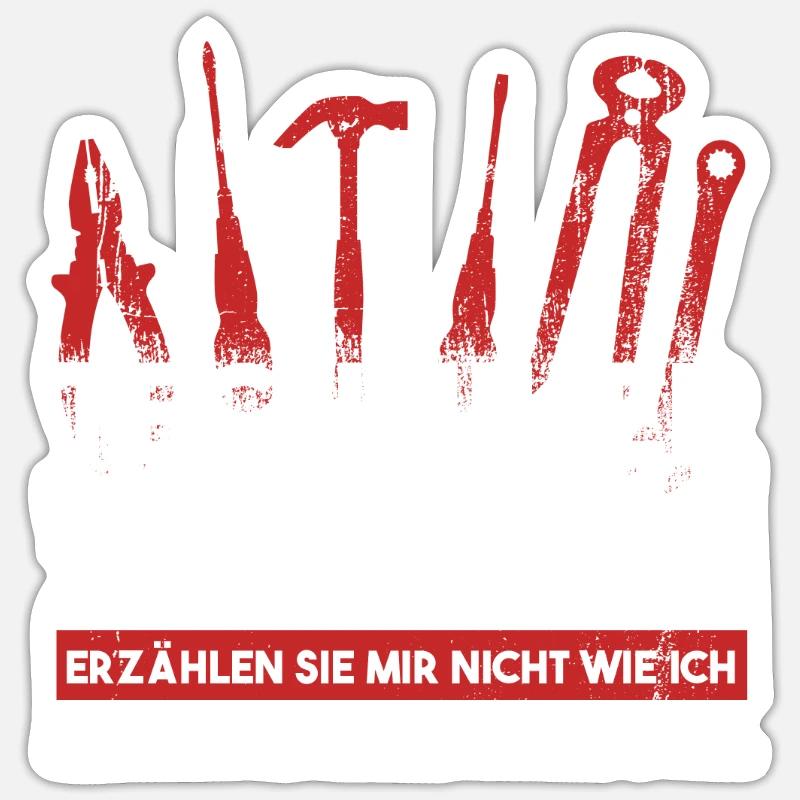 Techniker Beruf Fachmann Technik Geschenk Sticker Größe S (10 x 10 cm)