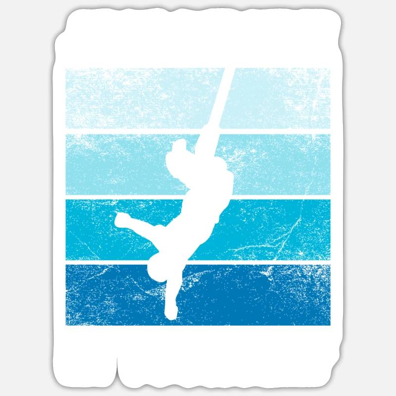 Saut - Sticker taille S (10 x 10 cm) - blanc mat