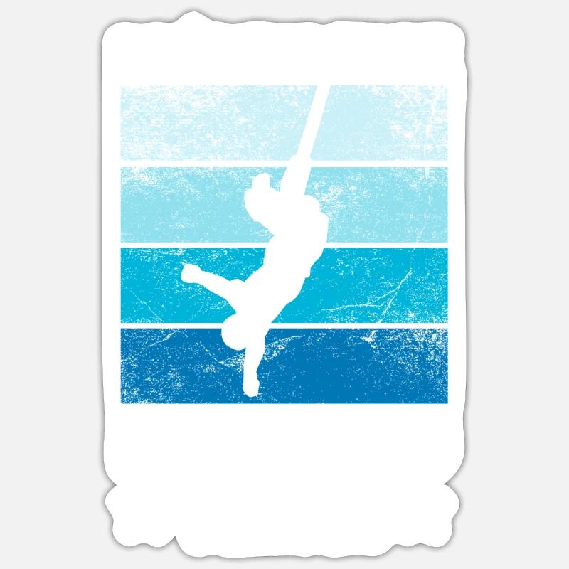Saut - Sticker taille S (10 x 10 cm) - blanc mat