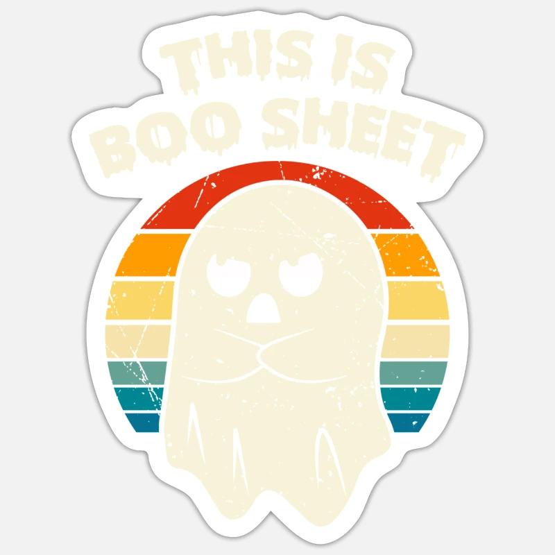 This is Boo Sheet - Sticker size S (10 x 10 cm) - white matte