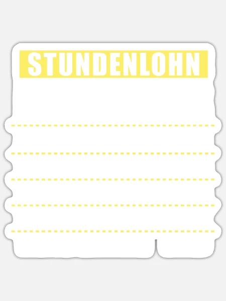 Stundenlohn Heizungsbauer - Sticker Größe S (10 x 10 cm) - Mattweiß