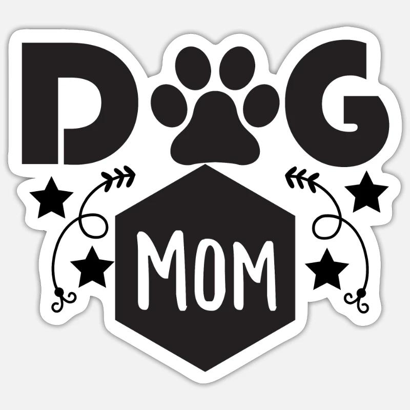 Mère de chien Sticker taille S (10 x 10 cm)