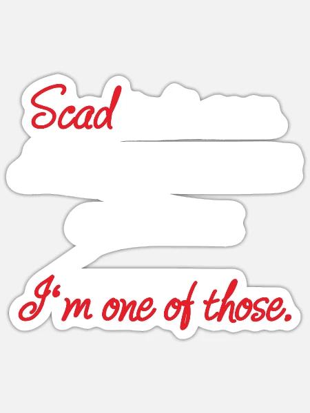 Scad Isn't Rare Herzinfarkt Überlebender Geschenk - Sticker Größe S (10 x 10 cm) - Mattweiß