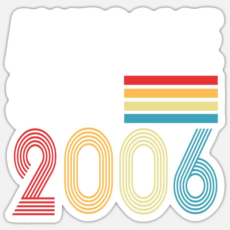 Awesome Since 2006 Geburtstag 2006 Vintage 2006 - Sticker Größe S (10 x 10 cm) - Mattweiß