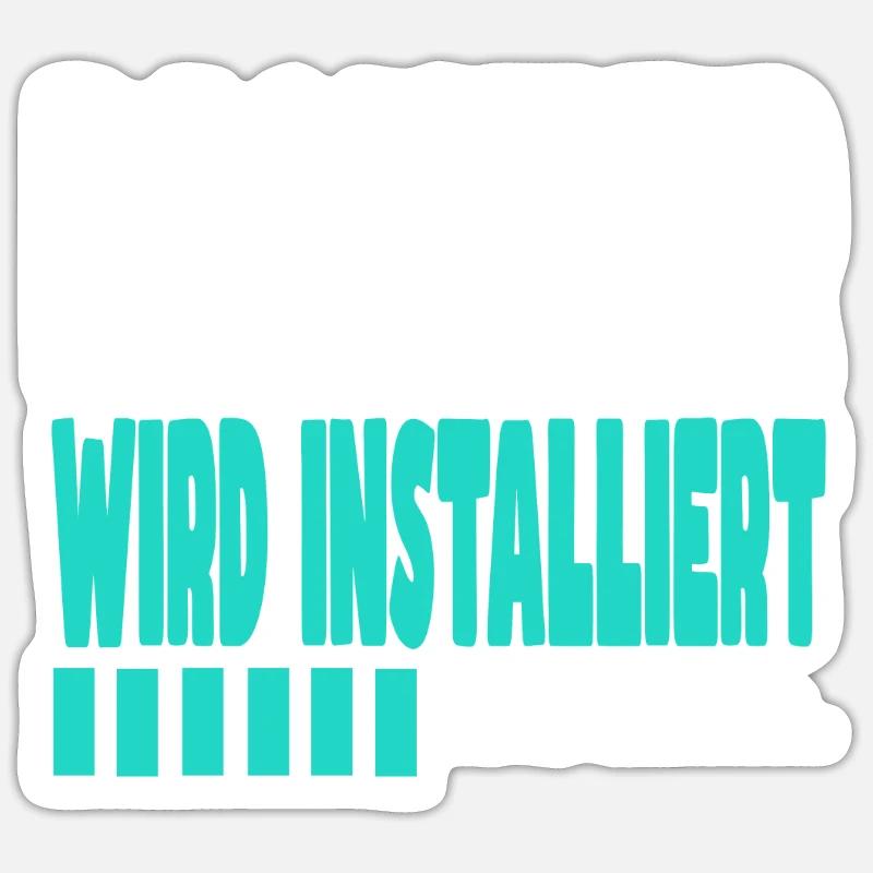 Dichter wird installiert Sticker Größe S (10 x 10 cm)