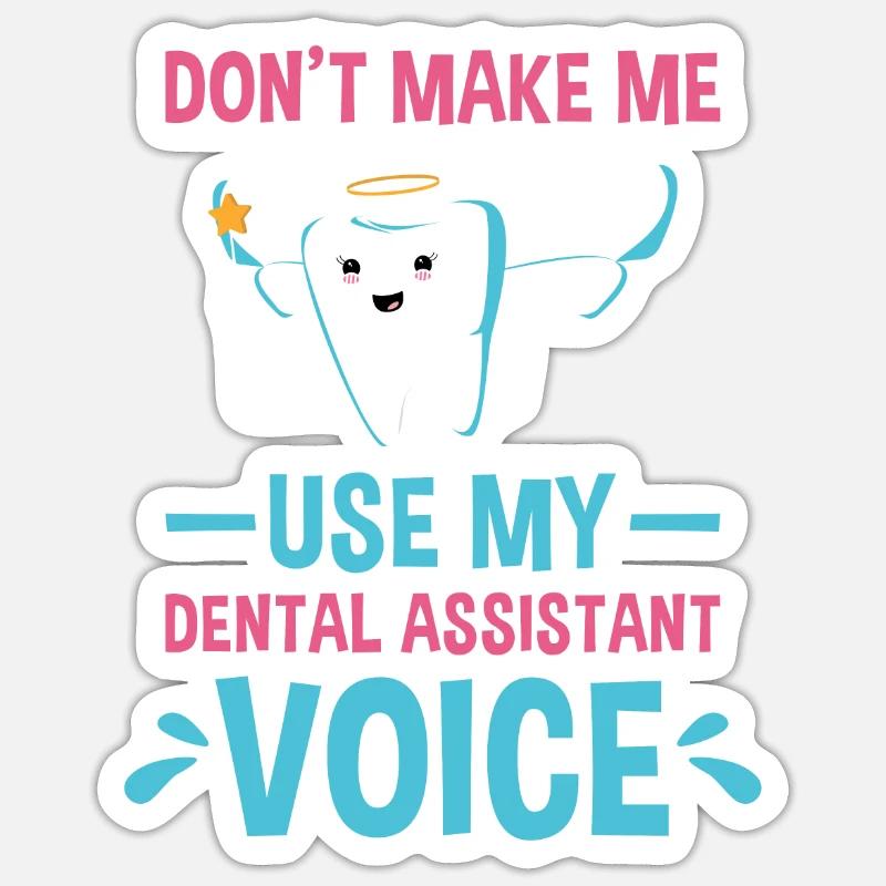 Mon assistant dentaire Assistant dentaire vocal Sticker taille S (10 x 10 cm)