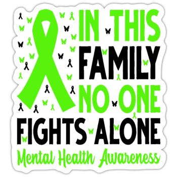 Mental Health Matters - Sticker size S (10 x 10 cm) - white matte - Front