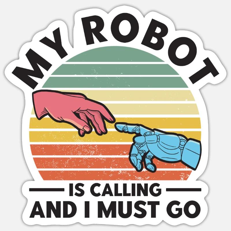 Engineer Teacher Robotics Technology Gift Sticker size S (10 x 10 cm)