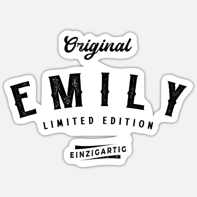 Emily Limited Edition - Sticker Größe S (10 x 10 cm) - Mattweiß