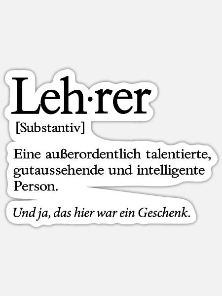 Lehrer Gutaussehend Schule Lustiges Klassenlehrer - Sticker Größe S (10 x 10 cm) - Mattweiß