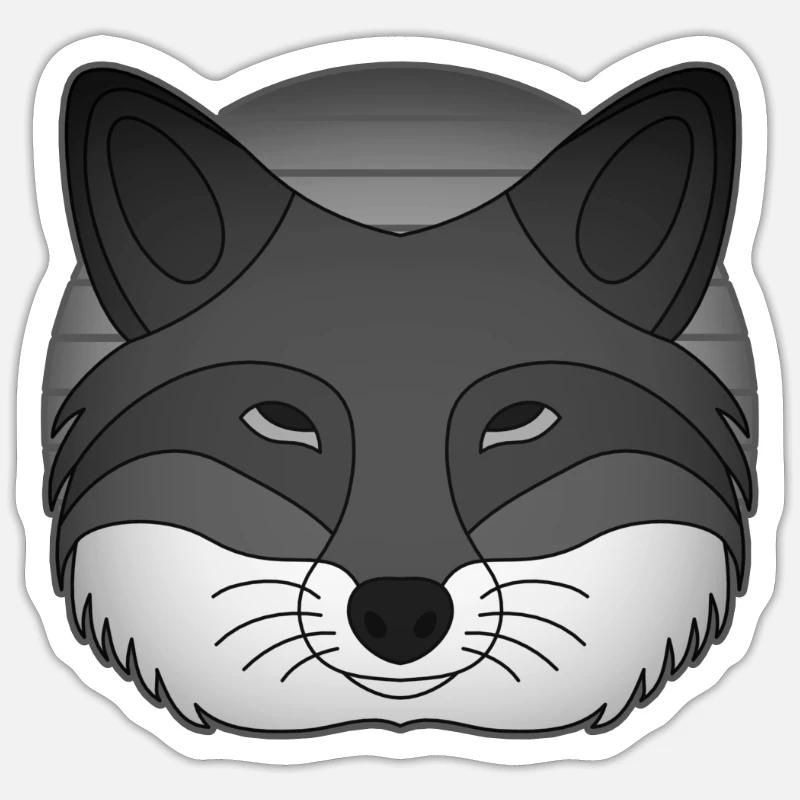 Fuchs Waldtier Design mit Tierkopf Sticker Größe S (10 x 10 cm)