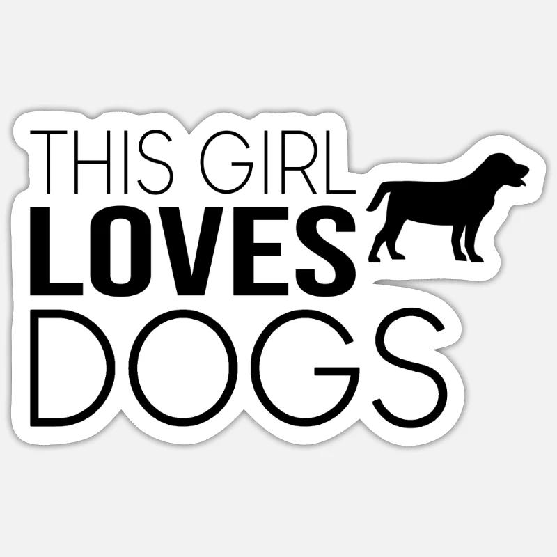 Mädchen Hund Spruch Sticker Größe S (10 x 10 cm)