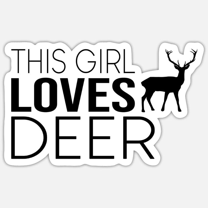 Mädchen Hirsch Spruch Sticker Größe S (10 x 10 cm)