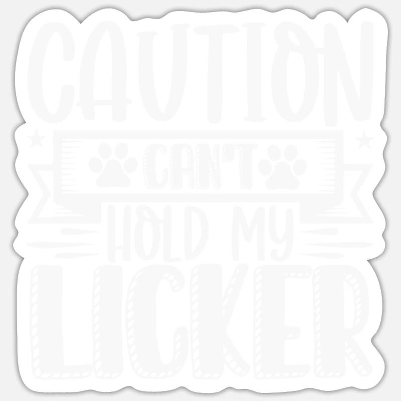 Occupé comme un chien - Sticker taille S (10 x 10 cm) - blanc mat