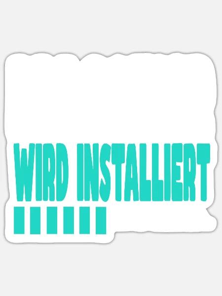 Masseur wird installiert - Sticker Größe S (10 x 10 cm) - Mattweiß