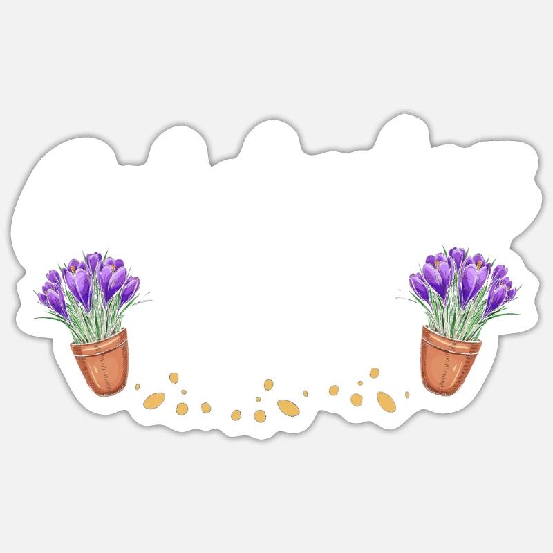 Garten Mama Gartenbau Gärtnerin Mutter - Sticker Größe S (10 x 10 cm) - Mattweiß
