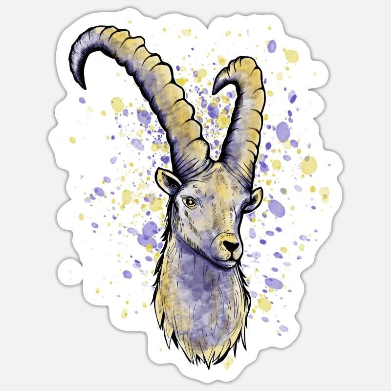 Steinbock Astrologie Sticker Größe S (10 x 10 cm)