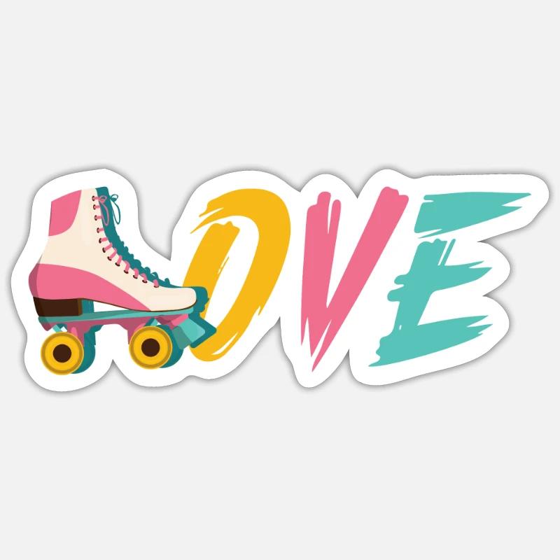 Roller Skate Roller Skating Roller Derby Sticker taille S (10 x 10 cm)