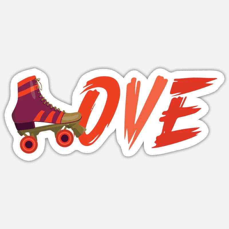 Roller Skate Roller Skating Roller Derby Sticker taille S (10 x 10 cm)