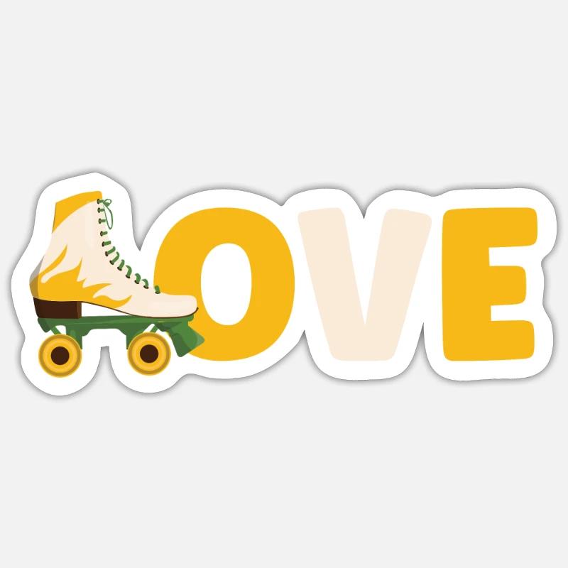 Roller Skate Roller Skating Roller Derby Sticker taille S (10 x 10 cm)