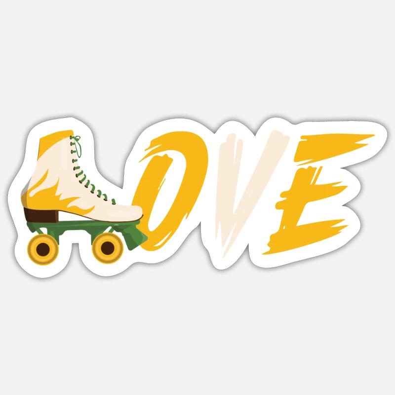 Roller Skate Roller Skating Roller Derby Sticker taille S (10 x 10 cm)