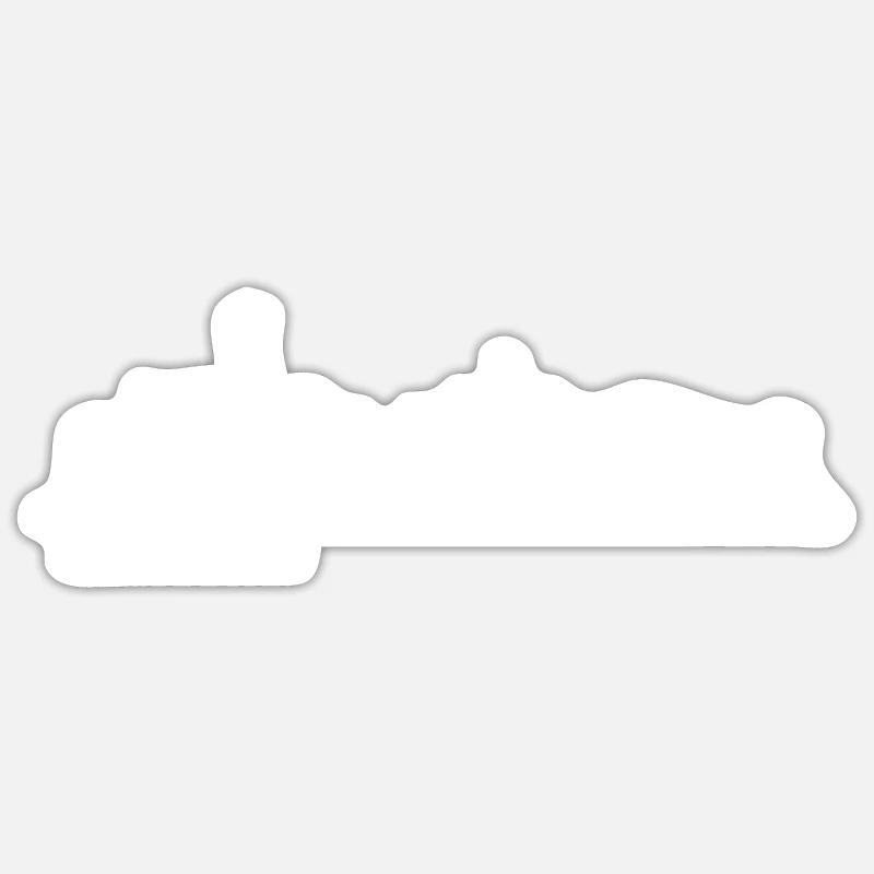 Athènes Skyline Grèce Grecs - Sticker taille S (10 x 10 cm) - blanc mat