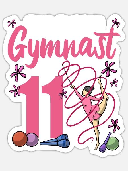 Dieser Flipping Turner ist 11 Turner Geburtstag - Sticker Größe S (10 x 10 cm) - Mattweiß