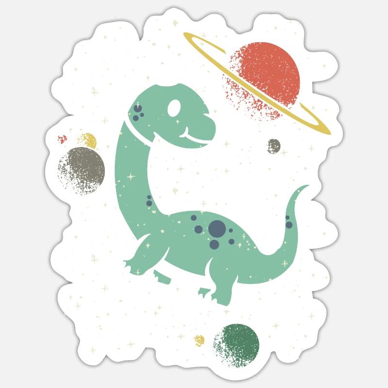 Brachiousaurus Dinosaur Paleontologist Astronaut Sticker size S (10 x 10 cm)
