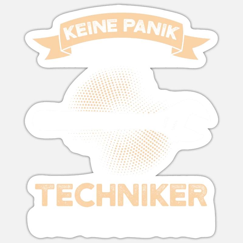 Techniker Beruf Fachmann Technik Geschenk Sticker Größe S (10 x 10 cm)