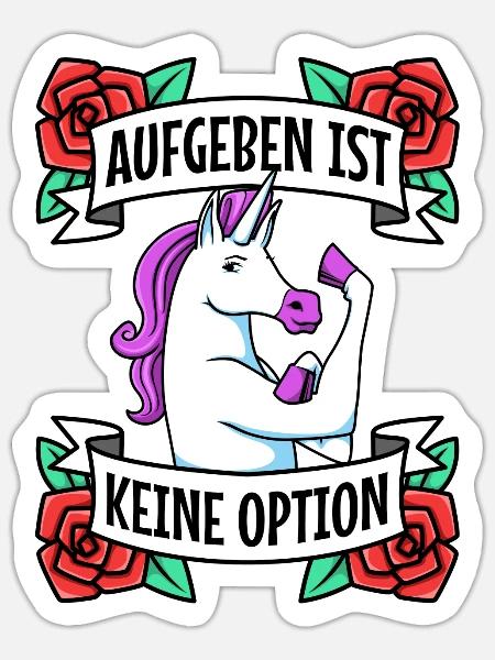 Aufgeben ist keine option - Sticker Größe S (10 x 10 cm) - Mattweiß