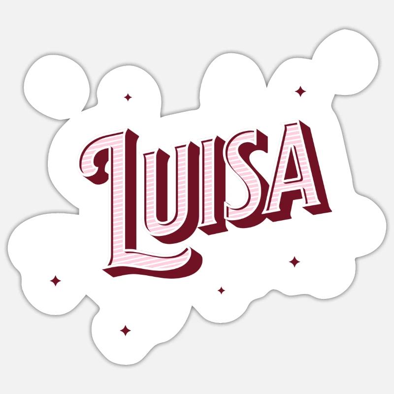 Luisa name personalized Sticker size S (10 x 10 cm)