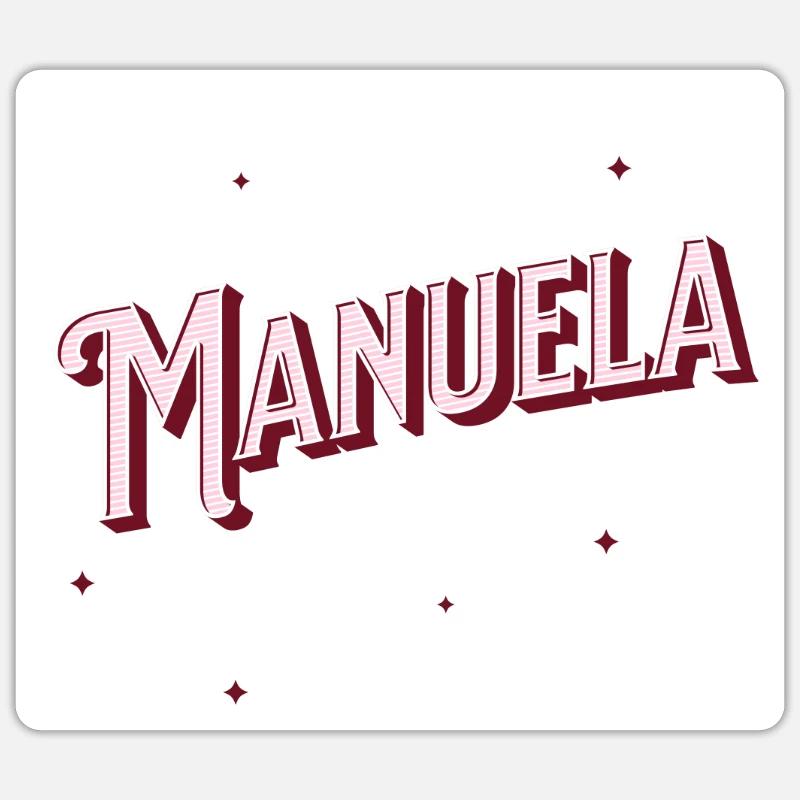 Manuela name personalized Sticker size S (10 x 10 cm)