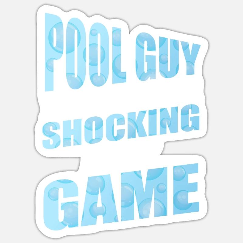 Je suis le leader de la piscine et j’adore les comprimés de chlore Sticker taille S (10 x 10 cm)