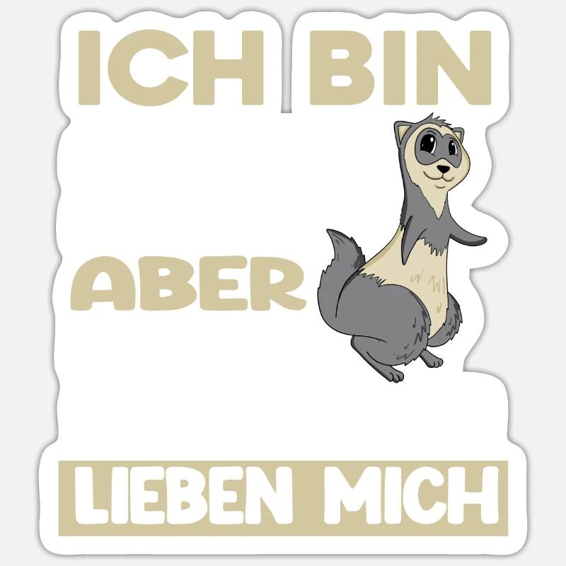 Frettchen Sticker Größe S (10 x 10 cm)