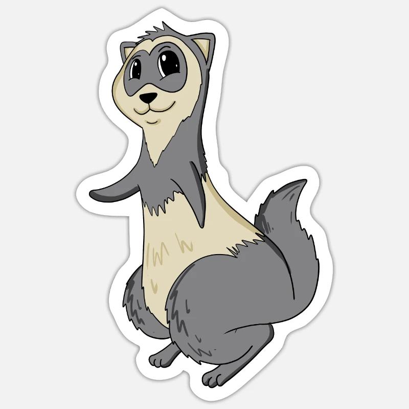 Frettchen Sticker Größe S (10 x 10 cm)