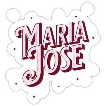 Maria Jose name personalized - Sticker size S (10 x 10 cm) - white matte - Front