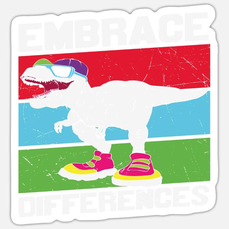 Embrassez la différence Différentes citations Sticker taille S (10 x 10 cm)